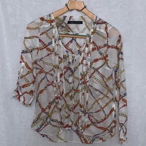 Zara women Chain Print top size S